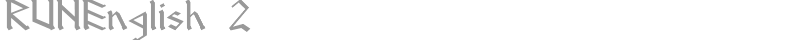 RunEnglish font preview